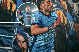 罗马尼亚媒体报道斯坦丘巨型TIFO：看看大连球迷为他准备了什么